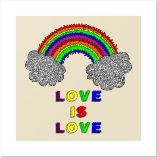 Love is Love Rainbow Posters and Art